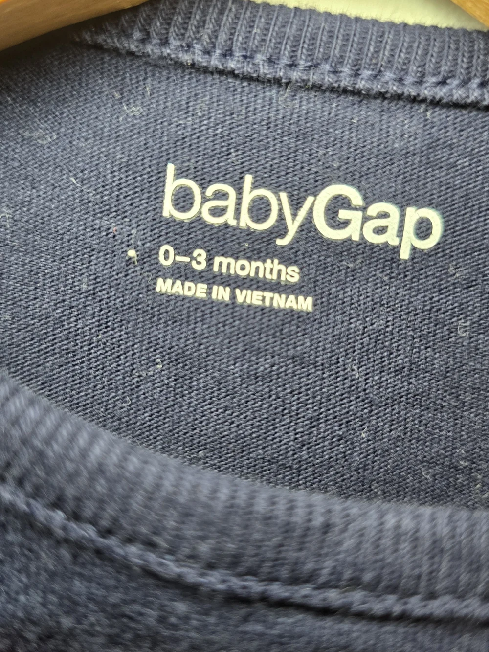 GAP Navy Long-Sleeve One-Piece Bodysuit with 